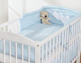 Pościel 3 częściowa 135x100 - Serduszka niebieskie