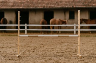 Przeszkoda skokowa do Hobby Horse 160cm, h-120 cm, belka beżowa