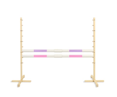 Przeszkoda skokowa do Hobby Horse 160cm, h-120 cm, dwie belki - jasny fiolet i jasny róż