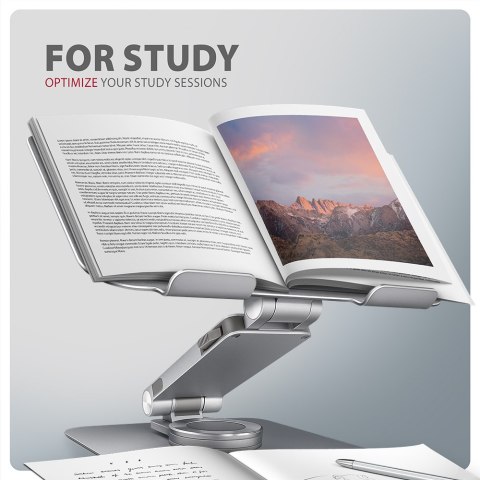 AXAGON STND-LR Obrotowa podstawka aluminiowa do laptopów 10" - 17", regulowana wysokość i kąt nachylenia | AXAGON