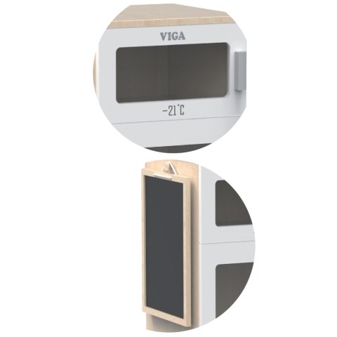 Viga Drewniana Lodówka Z Tablicą Kredową