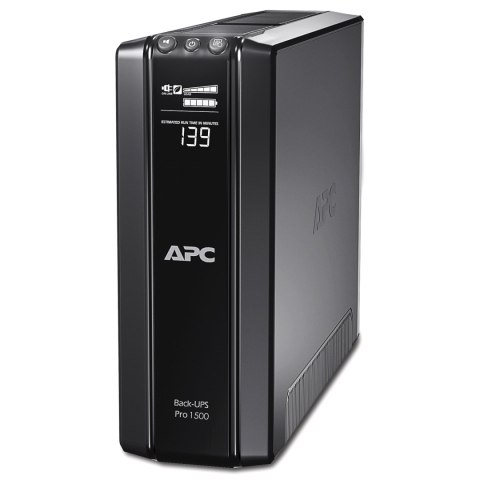Schneider Electric APC Back-UPS Pro, Tower, 10x IEC C13 outlets, AVR, LCD, user-replaceable battery | BR1500GI | 1500 VA | 865 W