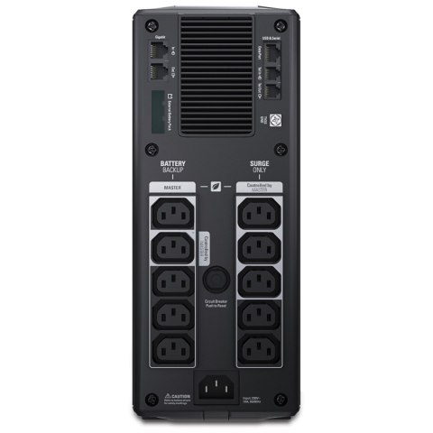 Schneider Electric APC Back-UPS Pro, Tower, 10x IEC C13 outlets, AVR, LCD, user-replaceable battery | BR1500GI | 1500 VA | 865 W