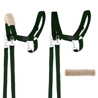 Hobby Horse A3 Skippi duży czarny, ciemnozielony kantar, wodze, mufka