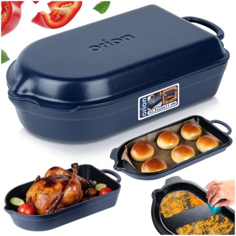 Brytfanna żeliwna emaliowana 2w1 LITINA 4 / 2 l