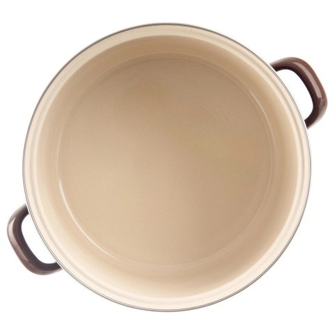 Garnek Emaliowany 11,5 L ORION BROWN Retro Duży 32 cm Indukcja