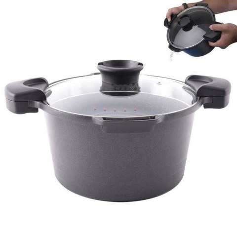 Garnek Granitowy ORION GRANDE 24 cm 5,5 L Odcedzanie Indukcja