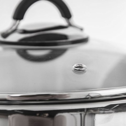 Garnek Stalowy 2,6 L ORION DALIE 18 cm Silikon Pokrywka Indukcja