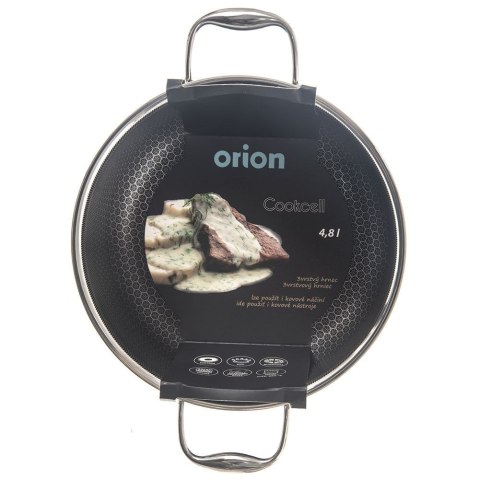 Garnek Stalowy 4,8 L ORION COOKCELL HYBRYD 24 cm Indukcja Piekarnik