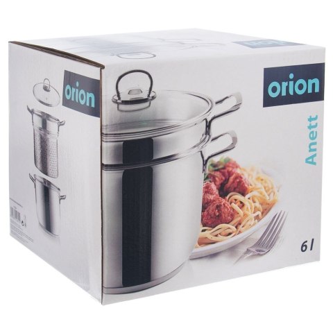 Garnek do Makaronu ORION ANETT Stal 6 L z Sitkiem Indukcja Zmywarka