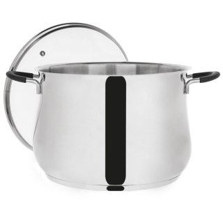 Garnek stalowy ze szklaną pokrywką DALIE 26 cm, 10,6 l