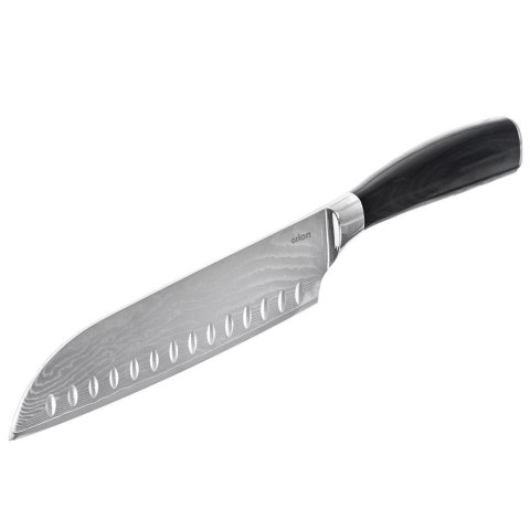 Nóż Santoku 31 cm Stal Damasceńska Drewniany Uchwyt Solidny Trwały ORION