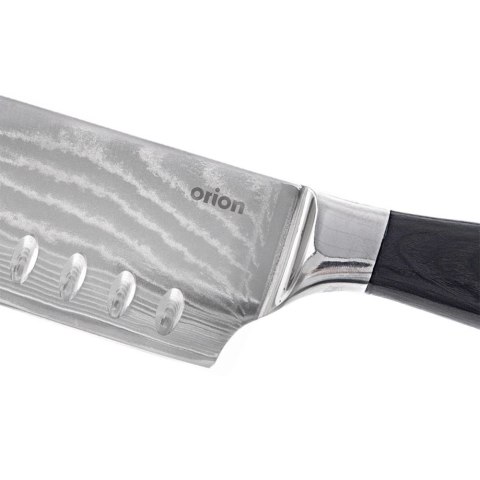 Nóż Santoku 31 cm Stal Damasceńska Drewniany Uchwyt Solidny Trwały ORION