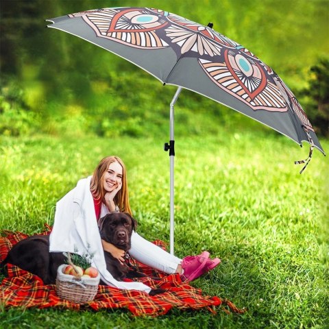 Parasol Plażowy Regulowany 180 cm VILDE Składany z Torbą UPF 50+