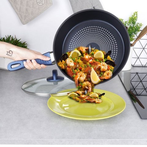 Patelnia Diamentowa z Pokrywką 28 cm ORION Wysoka do Indukcji