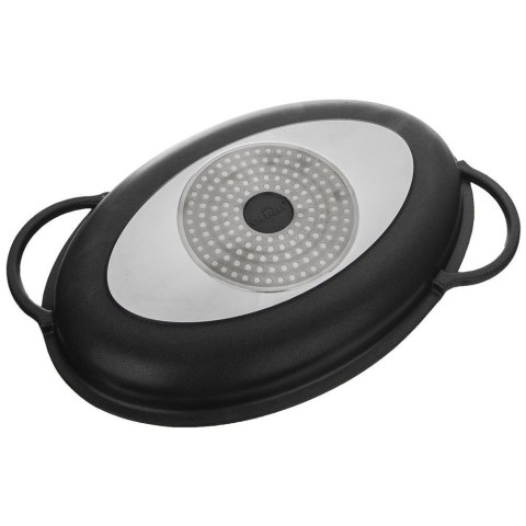 Patelnia Grillowa Granitowa 43 x 28 x 6 cm ORION z Dozownikiem Pokrywa