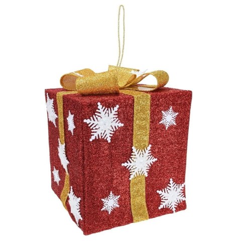 Prezent Świecący Świąteczny LED Czerwony Timer Dekoracja 46 cm VILDE