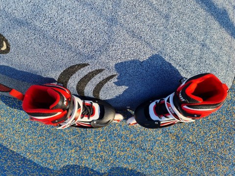 Rolki dla Dzieci Dziecięce Regulowane Czerwone Solidne KUBISPORT r. 39-42