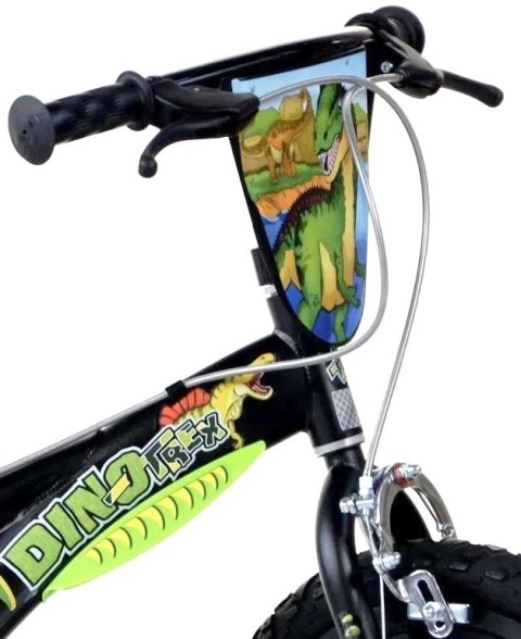 Rowerek Rower Dziecięcy dla Dzieci Chłopca z Bocznymi Kółkami DINO 14"