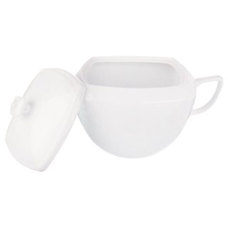 Waza na Zupę Dania Porcelanowa Elegancka Biała Duża z Pokrywą ORION 3,5 l