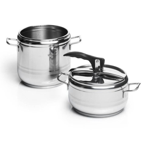 Zestaw Szybkowarów na Gaz Indukcje Stalowe Ciśnieniowe Solidne ORION 4l+7l