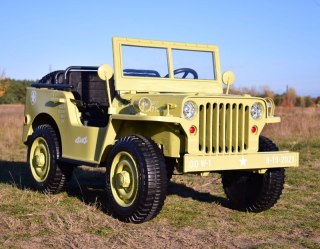 Auto wojskowe na Akumulator dla 3 Dzieci 4x4 Pilot EVA JH101
