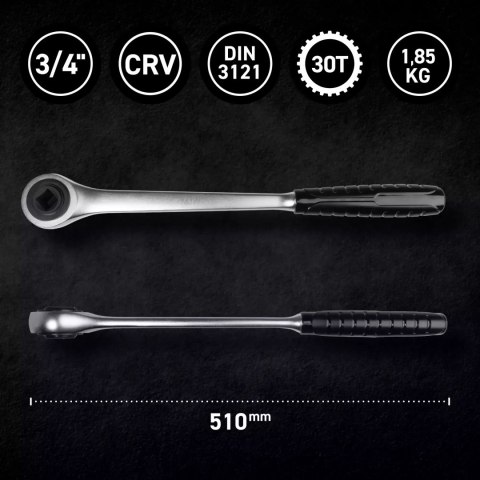 Grzechotka 3/4" z otworem