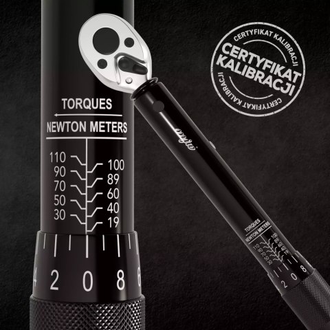 Klucz dynamometryczny 3/8" 19-110 Nm czarny