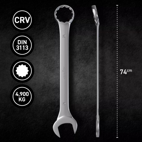 Klucz płasko-oczkowy 75 mm