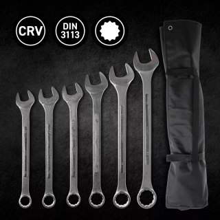 Komplet kluczy płasko-oczkowych 34-50 mm