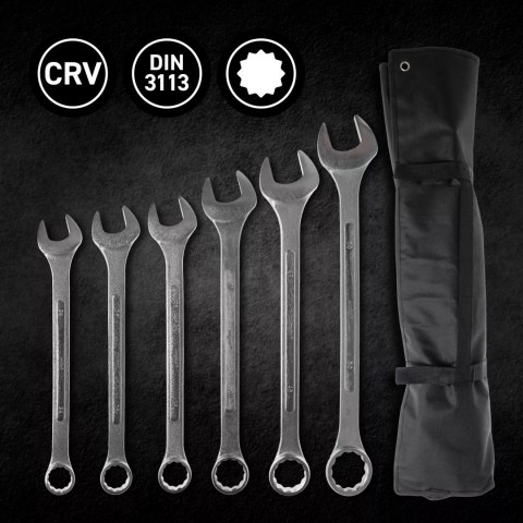 Komplet kluczy płasko-oczkowych 34-50 mm