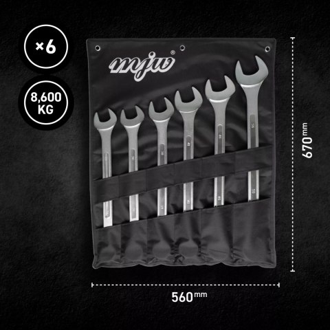 Komplet kluczy płasko-oczkowych 34-50 mm