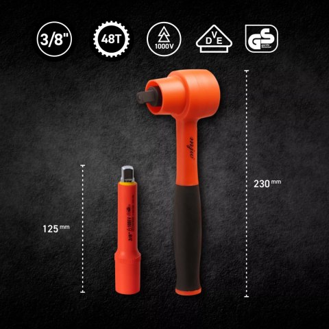 Zestaw narzędzi izolowanych 3/8" VDE 1000V