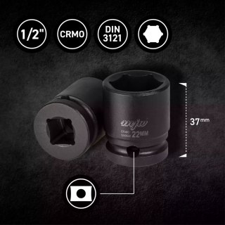 Zestaw nasadek udarowych 1/2" na szynie