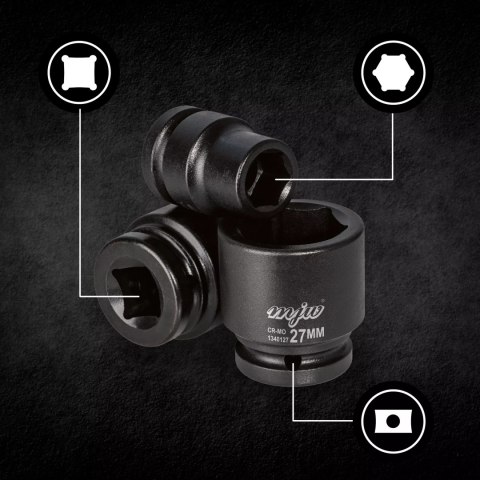 Zestaw nasadek udarowych 3/4" na szynie