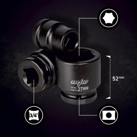 Zestaw nasadek udarowych 3/4"