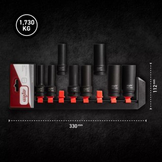 Zestaw nasadek udarowych długich 1/2" 6-kąt