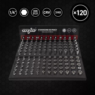 Zestaw startowy nasadki 1/4" 6-kąt