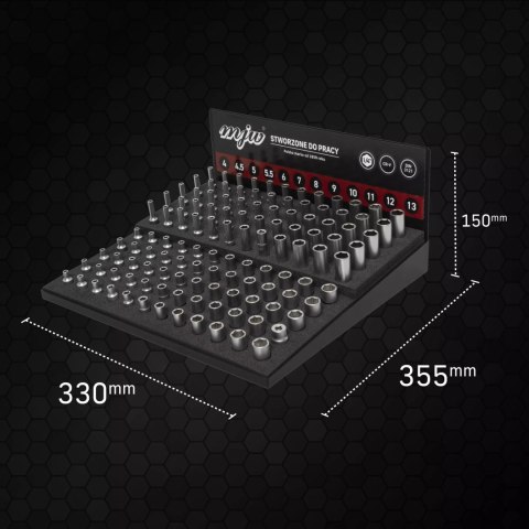 Zestaw startowy nasadki 1/4" 6-kąt