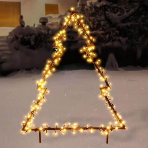 Choinka LED Zewnętrzna VILDE 75 cm 175 LED Metal IP44 z Kotwami