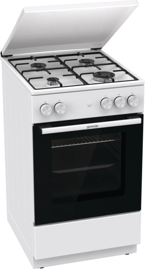 Kuchenka Gorenje | GG5A14WJ | Typ płyty gazowej | Typ piekarnika gazowy | Biały | Szerokość 50 cm | Głębokość 59,4 cm | 70 L