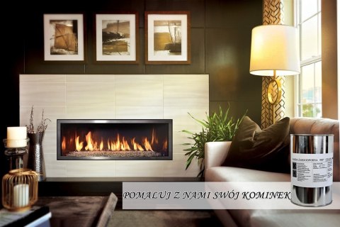 Farba 5L Kominkowa Lakier Żaroodporna do Kominków Grafitowa Trwała 900c