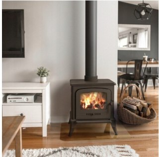 PIEC ŻELIWNY PIECYK KOZA KOMINEK ATENA 9KW CZARNY - DOSTAWA GRATIS