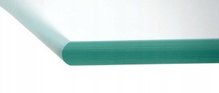 Szyba szkło pod kominek hartowane podstawa 100x100 Łuk Czarna