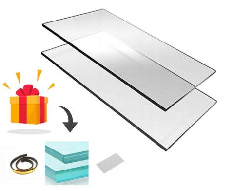 Szyba żaroodporna do kominka 59x38cm 4mm grubości Invicta