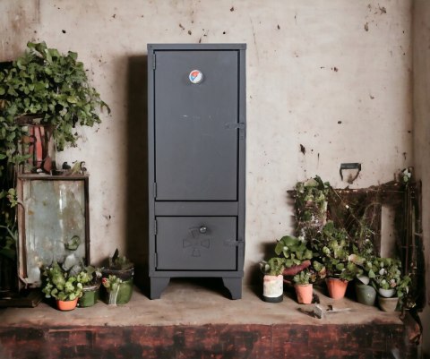 WĘDZARNIA OGRODOWA ZE STALI Z TERMOMETREM