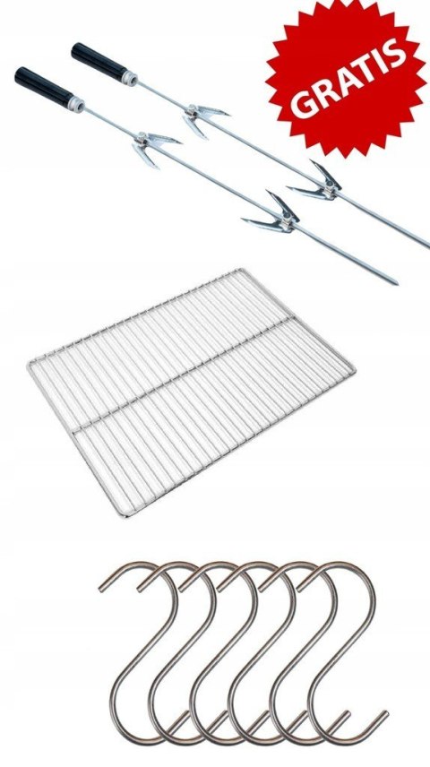 WĘDZARNIA OGRODOWA ZE STALI Z TERMOMETREM