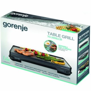 Gorenje | Grill | TG2000LCB | Stół | 2000 W | Czarny