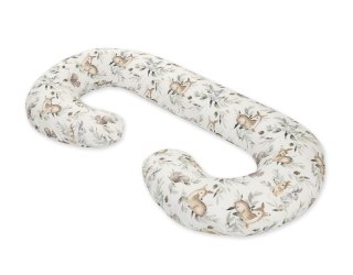 Poduszka ciążowa typu C dla kobiet w ciąży do spania karmienia + zdejmowana poszewka- Woodland olive