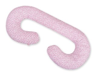 Poduszka ciążowa typu C dla kobiet w ciąży do spania karmienia + zdejmowana poszewka- bordo gwiazdki